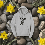 Funny Low Battery Gamer Hoodie - Ash front view | Our Phoenix Rise