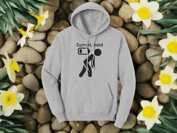 Funny "Current Mood" Gamer Hoodie - Iron Phoenix GHG
