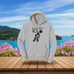 Funny Low Battery Gamer Hoodie - White front view | Our Phoenix Rise