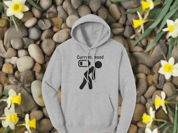 Funny "Current Mood" Gamer Hoodie - Iron Phoenix GHG