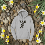 Funny Low Battery Gamer Hoodie - Charcoal front view | Our Phoenix Rise