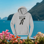 Funny Low Battery Gamer Hoodie - Medium Grey front view | Our Phoenix Rise