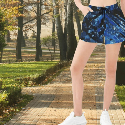 "Black Ice" Crystal Athletic Shorts | Iron Phoenix GHG - Iron Phoenix GHG