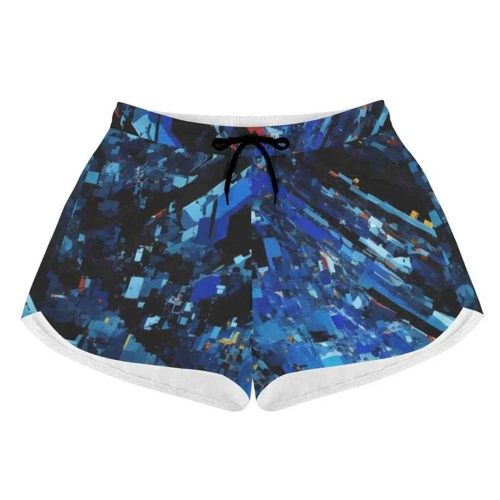 Black Ice Crystal Athletic Shorts Black XS-4XL