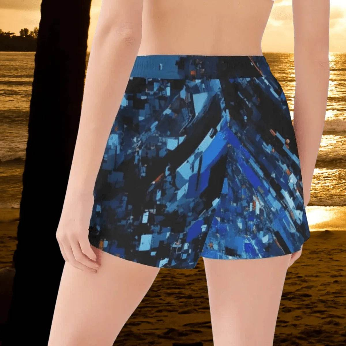 "Black Ice" Crystal Athletic Shorts | Iron Phoenix GHG - Iron Phoenix GHG