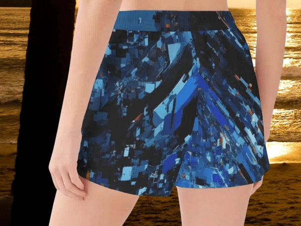 "Black Ice" Crystal Athletic Shorts | Iron Phoenix GHG - Iron Phoenix GHG