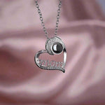 Personalized Mom Photo Necklace - Detailed view of projection stone | Our Phoenix Rise