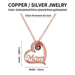 Personalized Mom Photo Necklace - Polished silver finish front angle | Our Phoenix Rise