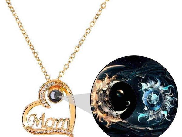 "Mom" Custom Photo Projection Necklace | Iron Phoenix GHG
