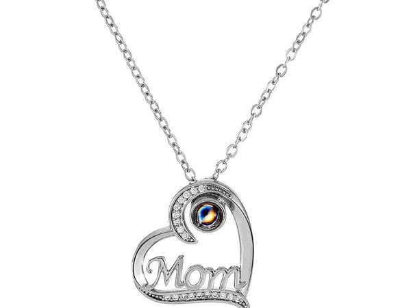 "Mom" Custom Photo Projection Necklace | Iron Phoenix GHG - Iron Phoenix GHG