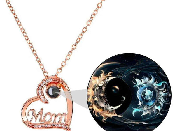 "Mom" Custom Photo Projection Necklace | Iron Phoenix GHG