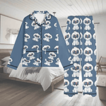 Personalized Photo Pajama Set - Black pajamas with dog photo, couple | Our Phoenix Rise