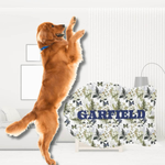 Personalized Floral Pet Feeding Mat - Top view 'Garfield' floral pattern | Our Phoenix Rise