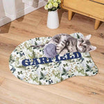 Personalized Floral Pet Feeding Mat - Kitten playing with yarn on mat | Our Phoenix Rise
