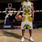 Custom Basketball Uniform Set - Yellow and White Abstract Design - Detail 13 | Our Phoenix Rise