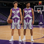 Personalized Basketball Uniform Set - Full Uniform on Model in Arena - Detail 20 | Our Phoenix Rise