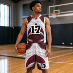 Custom Name Basketball Jersey and Shorts Set - Dribbling Action Mockup | Our Phoenix Rise