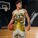 Custom Basketball Uniform Set - Athlete Wearing Personalized Jersey | Our Phoenix Rise