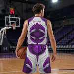 Custom Purple Basketball Jersey & Shorts - Back View Detail | Our Phoenix Rise