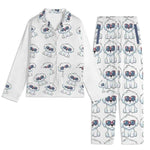 Personalized Pet Photo Pajama Set - White Pajama Top with Open Collar | Our Phoenix Rise