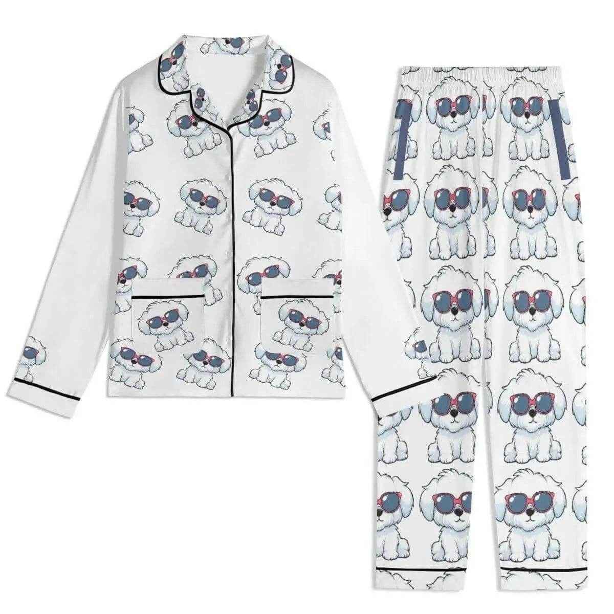 Personalized Pet Photo Pajama Set White XS-5XL