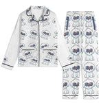 Personalized Pet Photo Pajama Set - White with Bichon Frise Dog in Sunglasses Pattern | Our Phoenix Rise