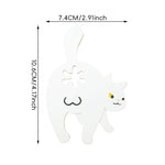 Cat Butt Shaped Food Sealing Clip - Close up of the cat face detail with yellow eyes and cute expression | Our Phoenix Rise