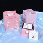 Rotating Preserved Rose Jewelry Gift Box - Side View of Red Box | Our Phoenix Rise
