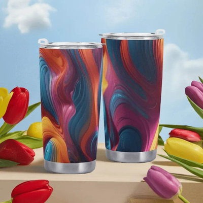 "Deep Color" Abstract Tumbler by Shadowseeker| Iron Phoenix GHG - Iron Phoenix GHG