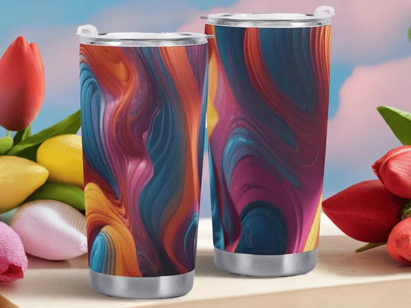 "Deep Color" Abstract Tumbler by Shadowseeker| Iron Phoenix GHG - Iron Phoenix GHG