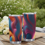 "Deep Color" Abstract Tumbler by Shadowseeker| Iron Phoenix GHG - Iron Phoenix GHG