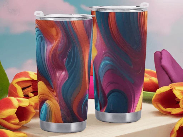 "Deep Color" Abstract Tumbler by Shadowseeker| Iron Phoenix GHG - Iron Phoenix GHG