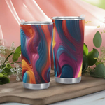 "Deep Color" Abstract Tumbler by Shadowseeker| Iron Phoenix GHG - Iron Phoenix GHG