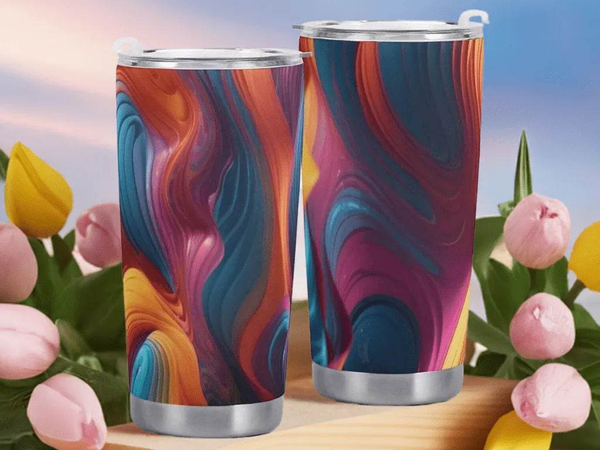 "Deep Color" Abstract Tumbler by Shadowseeker| Iron Phoenix GHG - Iron Phoenix GHG