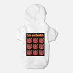 Funny Devil Monster Pet Hoodie - White back view with cute devil design | Our Phoenix Rise
