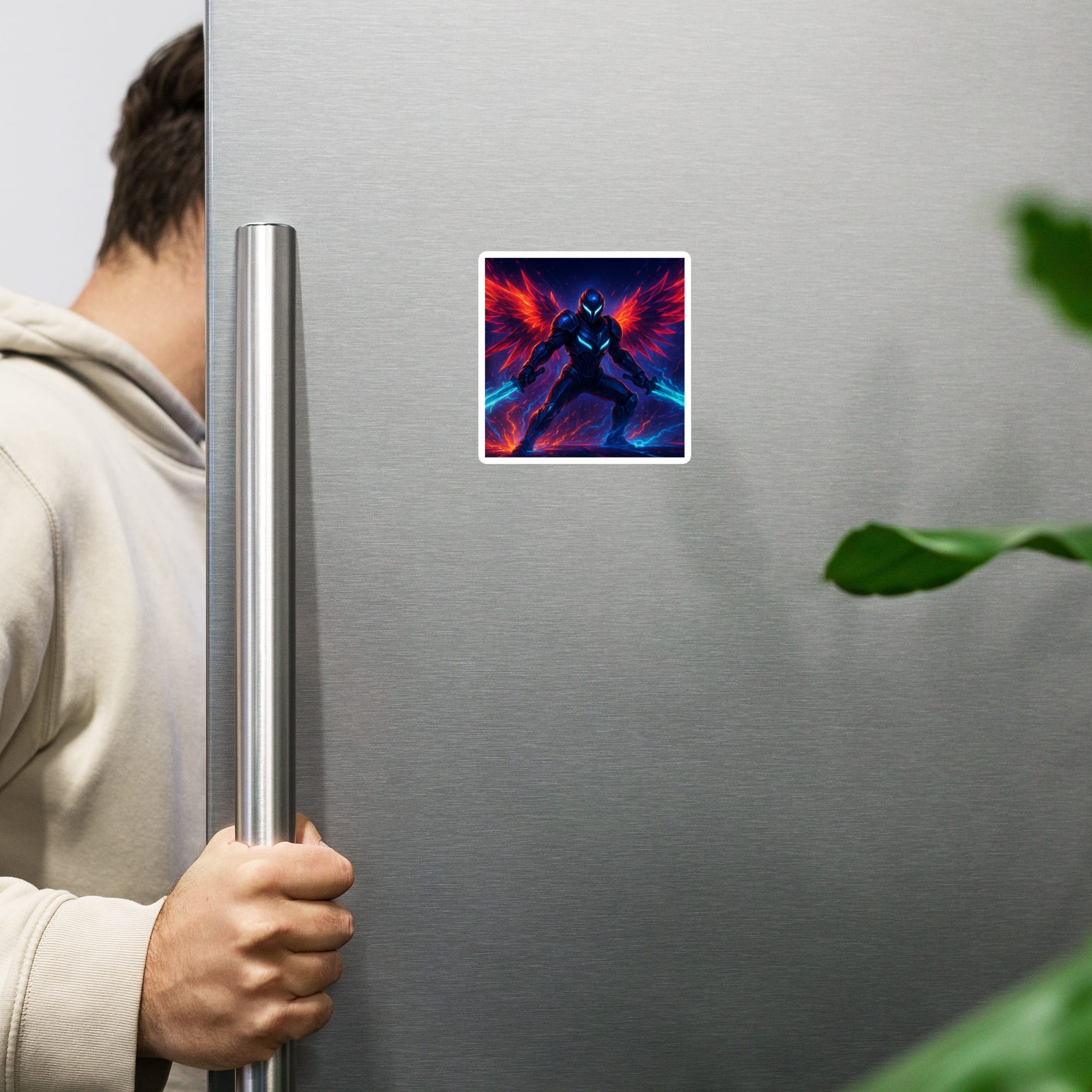 Futuristic Warrior Gaming Magnet