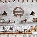 Personalized Born to Game Metal Sign - displayed in modern kitchen above counter | Our Phoenix Rise
