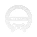 Personalized Born to Game Metal Sign - close up of black sign with detail | Our Phoenix Rise