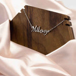 Personalized Pet Name Necklace with Paw Heart - Paw print heart charm detail | Our Phoenix Rise
