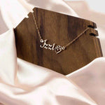Personalized Pet Name Necklace with Paw Heart - Rose Gold Izzi on white background | Our Phoenix Rise