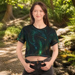 Dark Fantasy Dragon Crop Top - Outdoor Lifestyle Mockup | Our Phoenix Rise