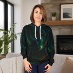Dark Green Dragon Print Pullover Hoodie - Flat Lay Front | Our Phoenix Rise