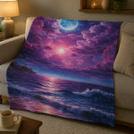 Purple Cloud Pattern Throw Blanket - Close-up texture detail | Our Phoenix Rise