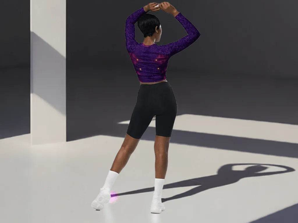 Eco-Friendly Purple Recycled Crop Top for Sustainable Fashion - Iron Phoenix GHG