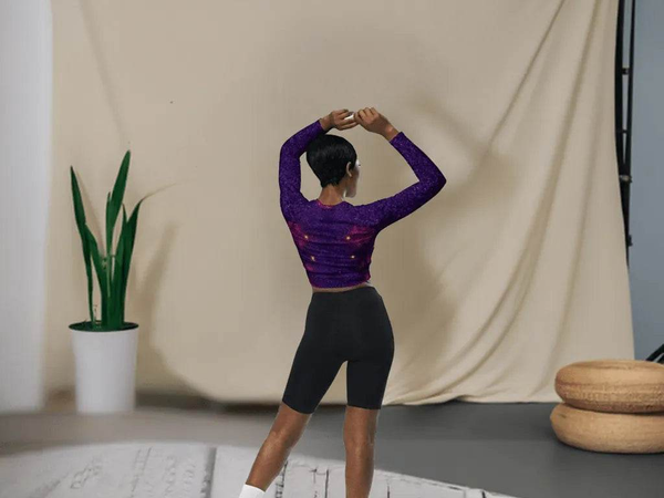 Eco-Friendly Purple Recycled Crop Top for Sustainable Fashion - Iron Phoenix GHG