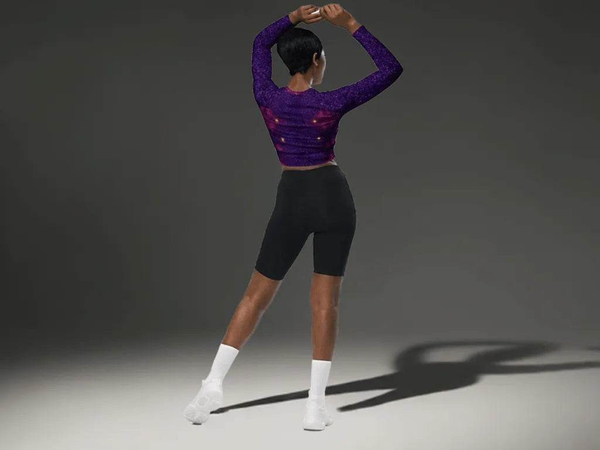 Eco-Friendly Purple Recycled Crop Top for Sustainable Fashion - Iron Phoenix GHG