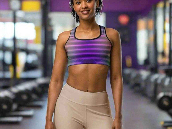 Electric Vibes Sports Bra - Trendy Workout Gear for Active Gamers