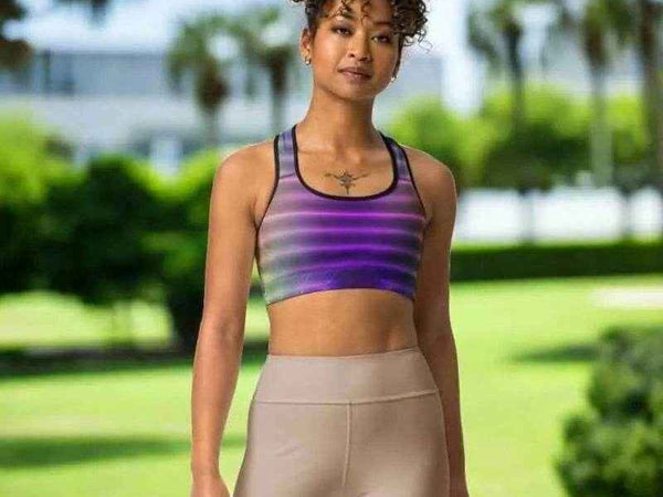 Electric Vibes Sports Bra - Trendy Workout Gear for Active Gamers