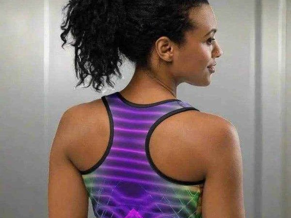 Electric Vibes Sports Bra - Trendy Workout Gear for Active Gamers