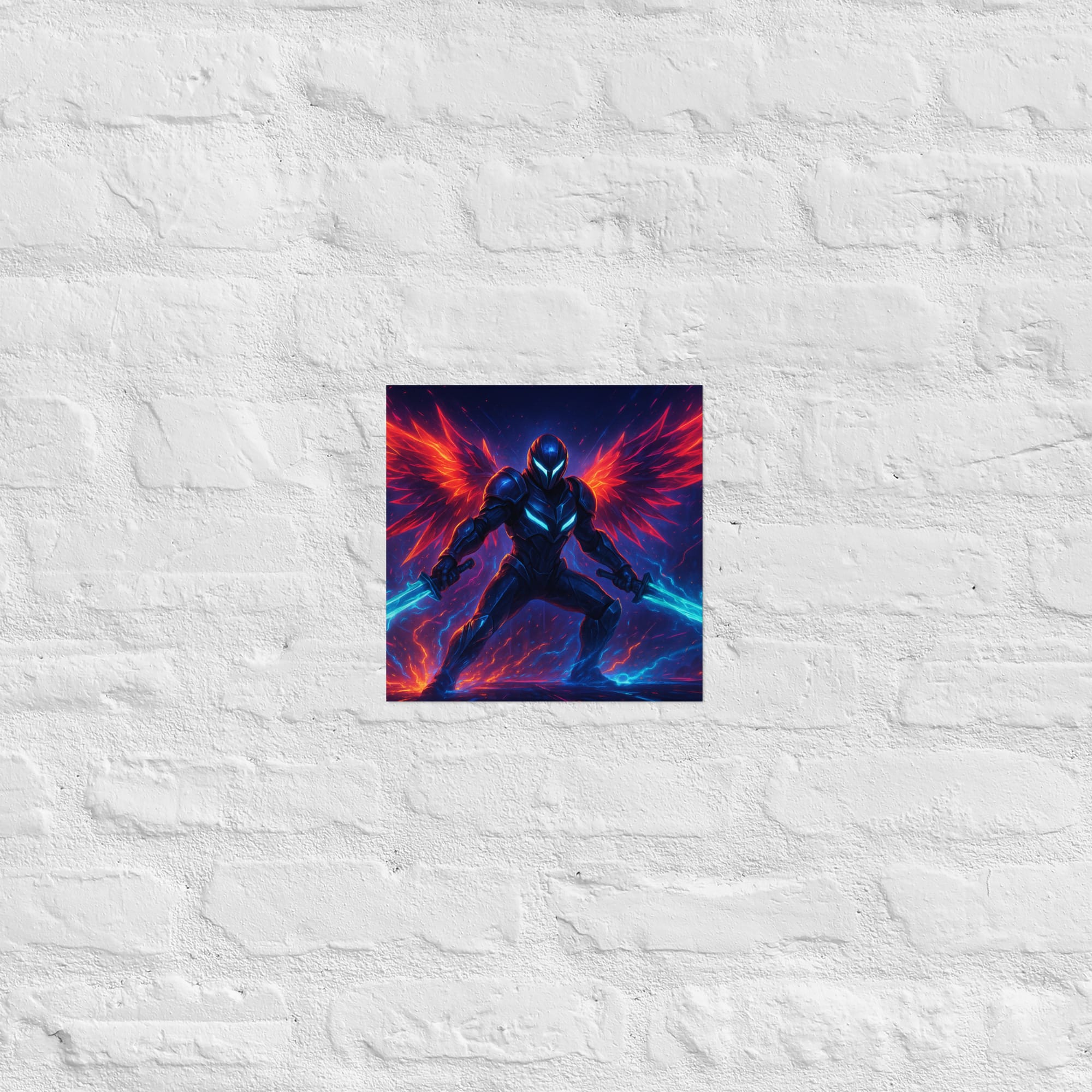 Fantasy Warrior Gaming Poster – Gamer Wall Art for Gaming Room Decor